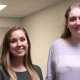 Madeline Fiorante ( left) is serving as the public relations Yarbrough-Grady Fellow, while Allison Miller is the Spring 2019 graphics fellow.
