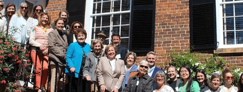 Garden club members pose for a photo