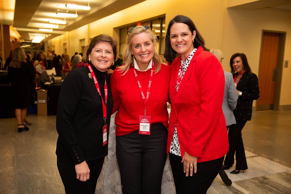 Dorothy Barfield Sifford (center) with Georgia Women Give's Jill Bateman (left) and UGA VP for Development and Alumni Relations Jill S. Walton (right).